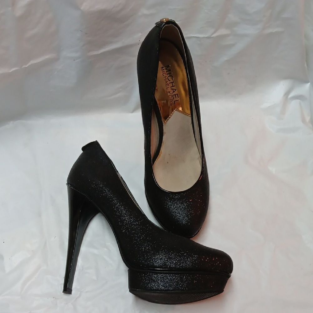 Michael Kors Glitter Black Women's Heels Size 6M